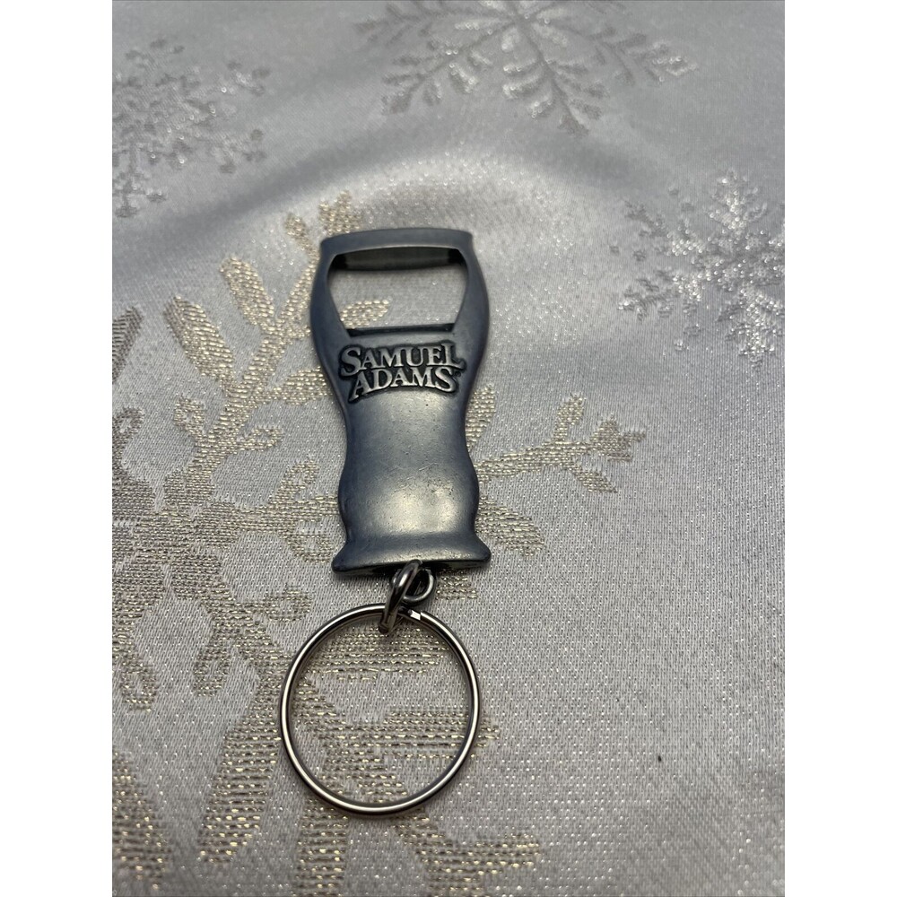 Samuel Adams Metal pewter Keychain Keyring Bottle Opener New